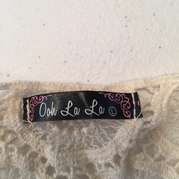 🎉4 for $20 Ooh la la crochet lace fringed top - Picture 2 of 6